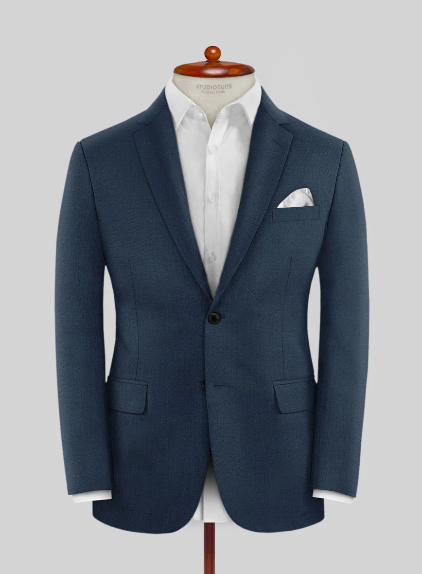 Scabal Potri Prussian Blue Wool Jacket