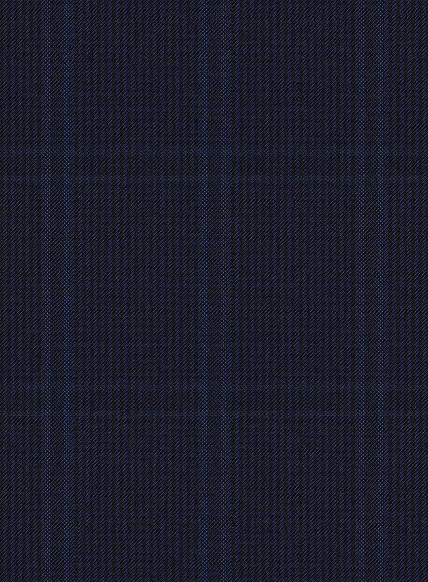 Scabal Poz Checks Blue Wool Jacket - Image 3