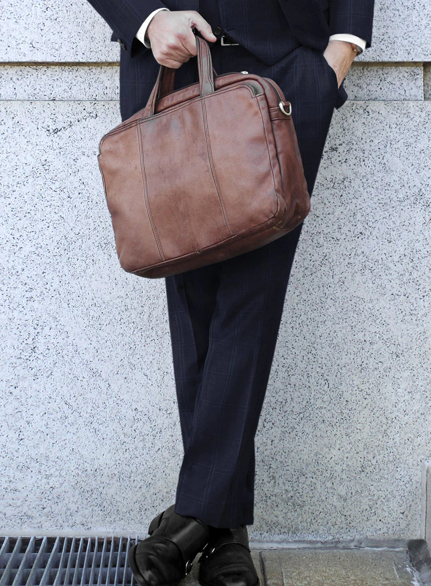 Scabal Poz Checks Blue Wool Pants - Image 2