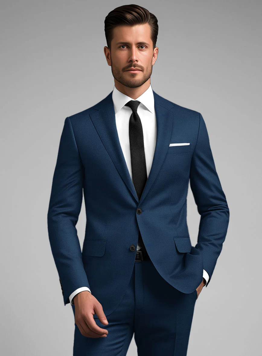 Scabal Prussian Blue Wool Jacket - Image 2