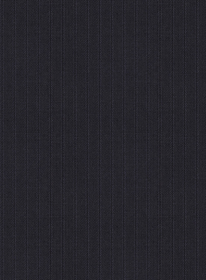 Scabal Rioli Stripe Blue Wool Pants - Image 3