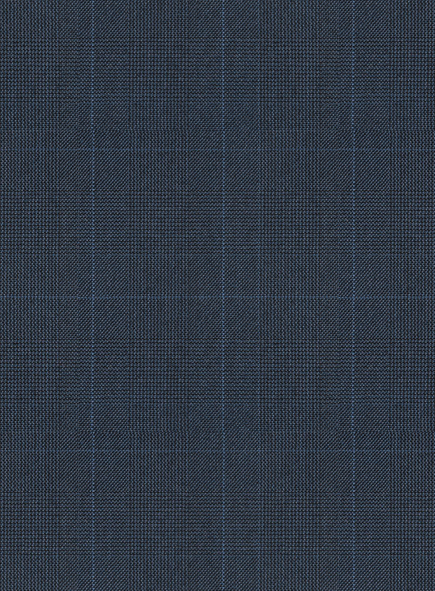 Scabal Sanco Checks Blue Wool Jacket - Image 3