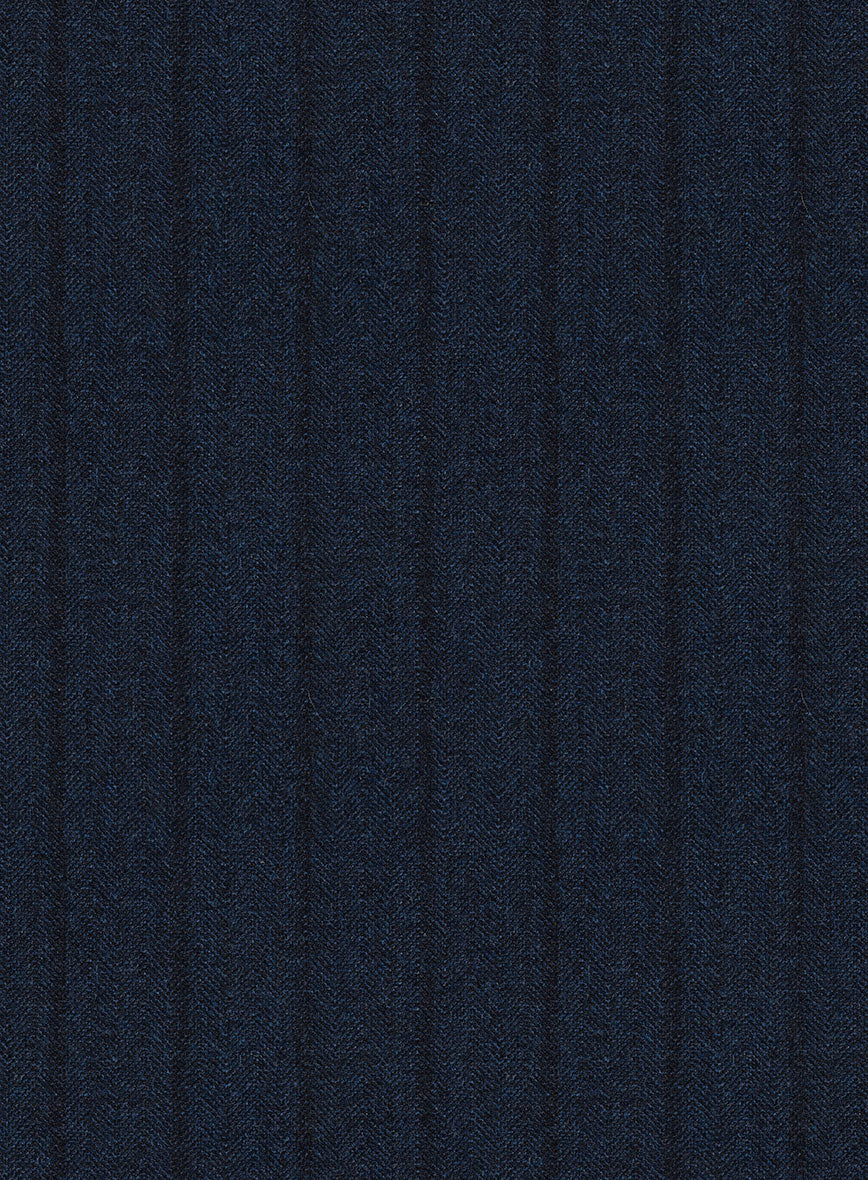 Scabal Sapphire Chalkstripe Blue Wool Jacket - Image 2