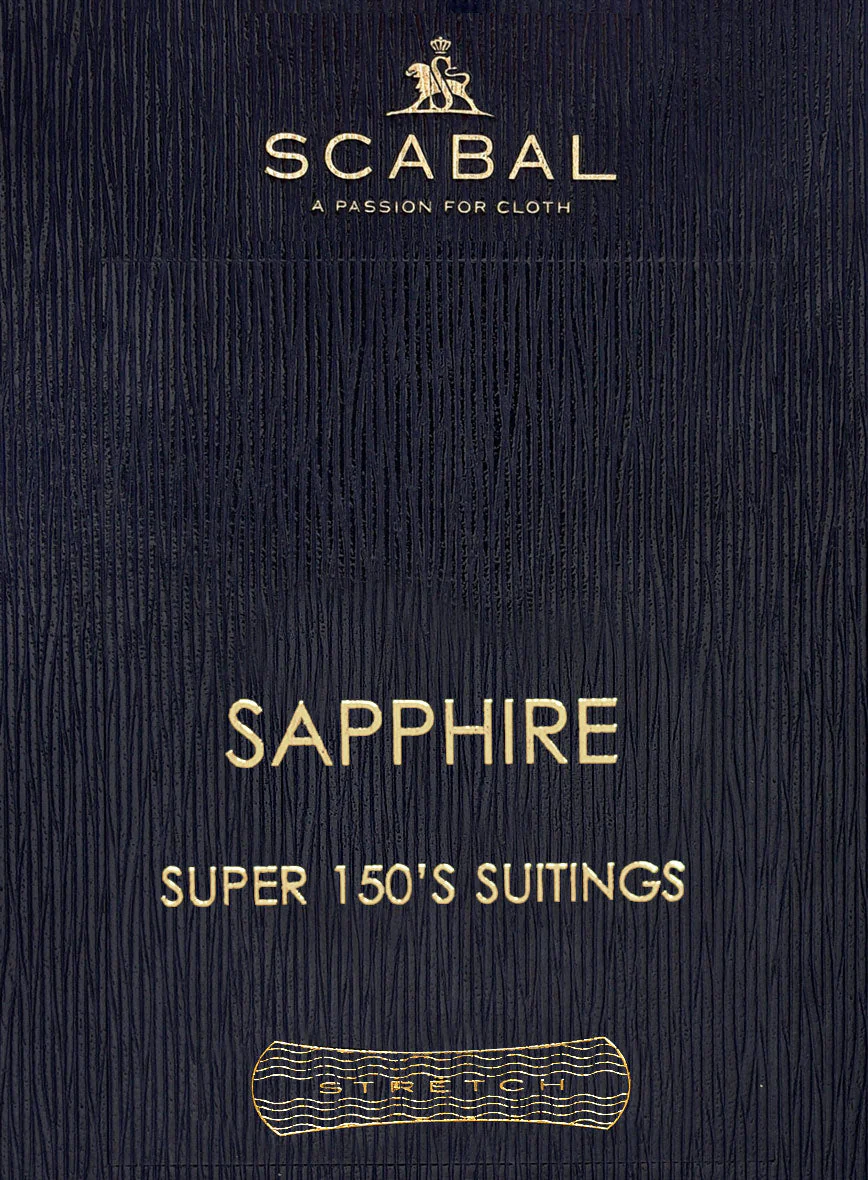Scabal Sapphire Chalkstripe Blue Wool Jacket - Image 3