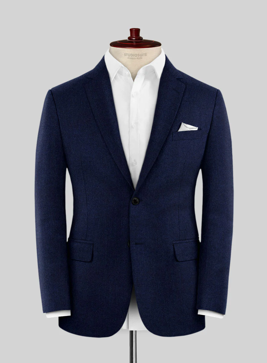 Scabal Sapphire Cobalt Blue Wool Jacket