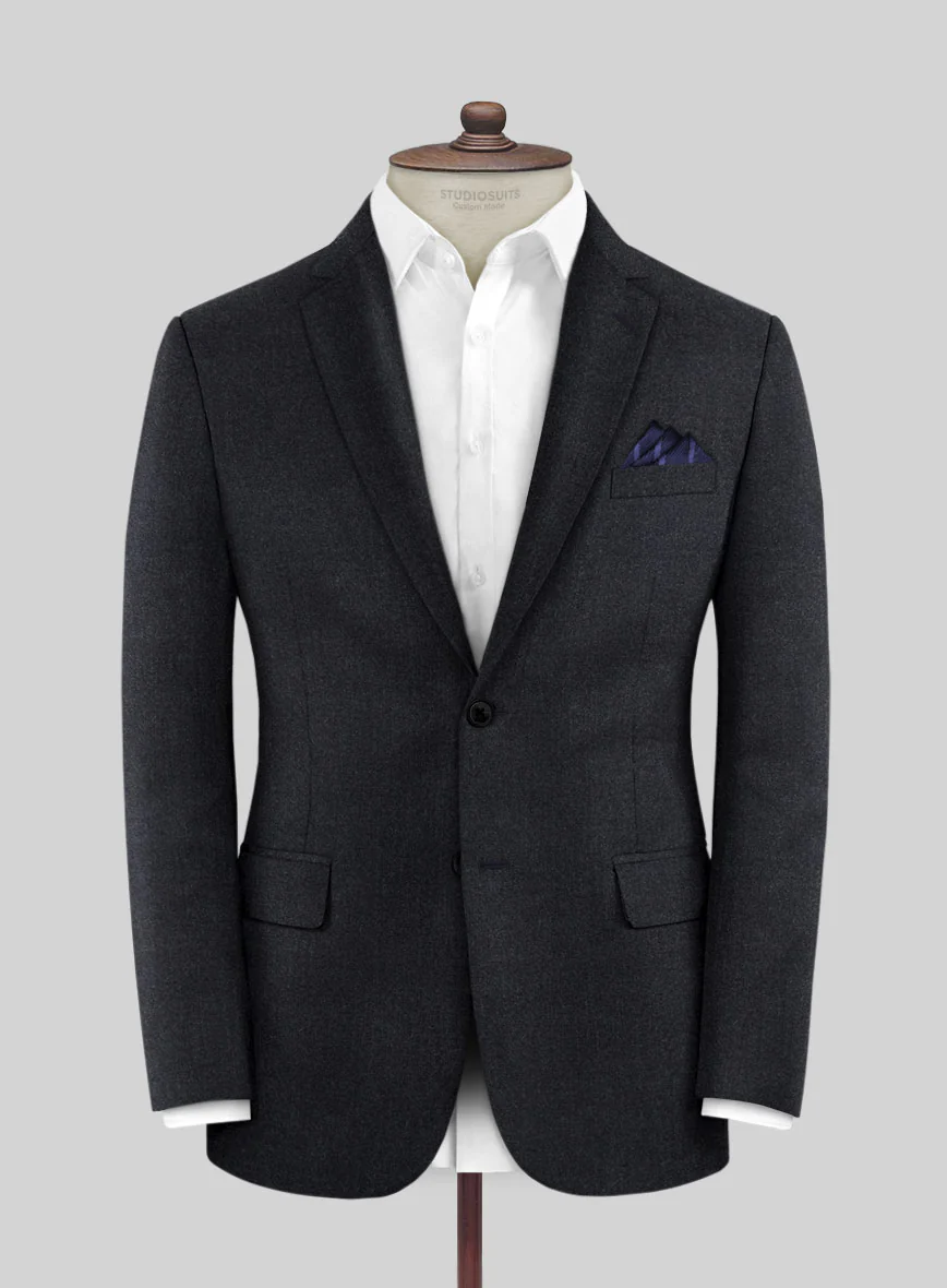 Scabal Sapphire Dark Gray Wool Jacket