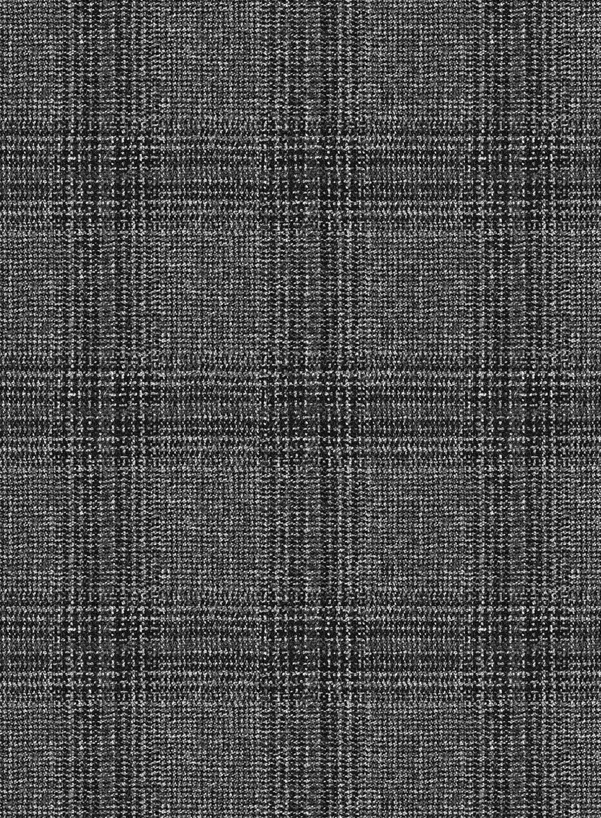 Scabal Sapphire Glen Gray Wool Pants - Image 3