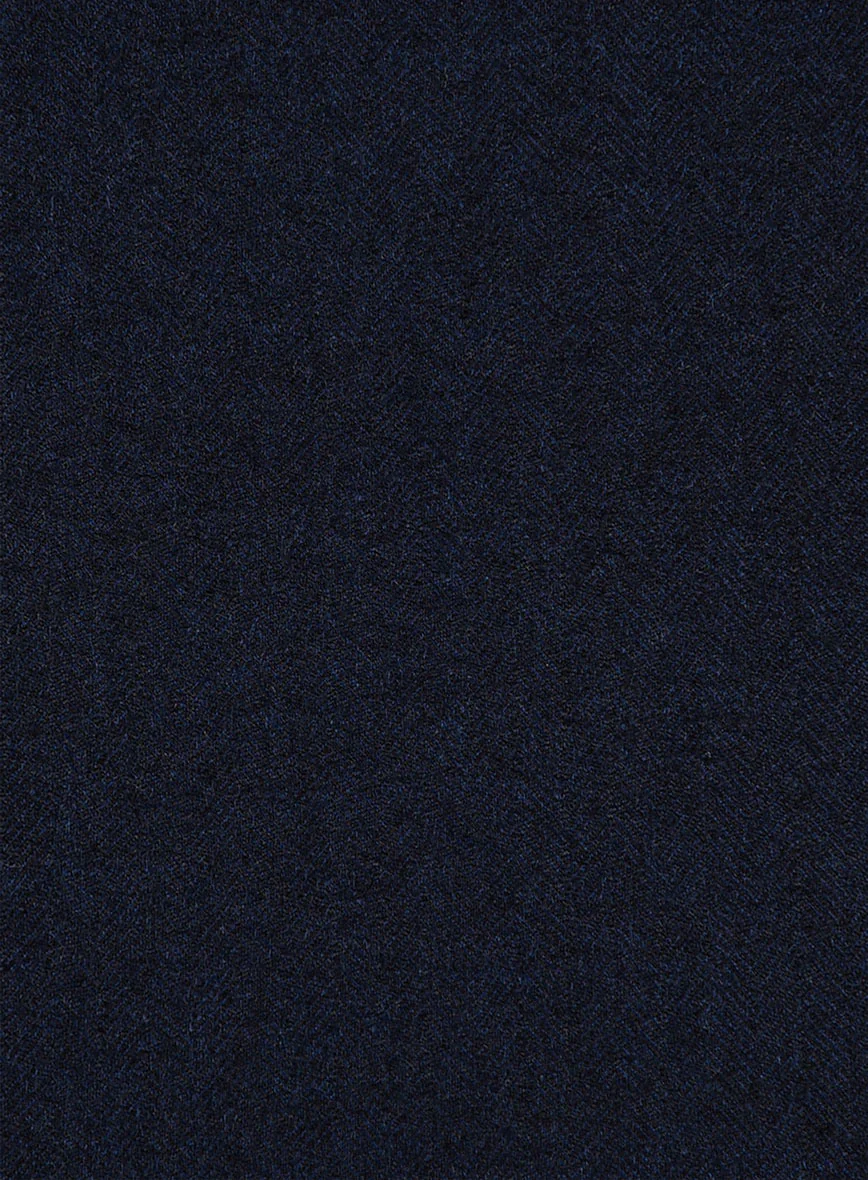Scabal Sapphire Herringbone Blue Wool Suit - Image 6