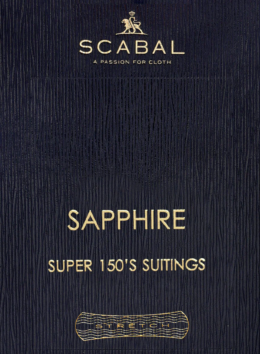 Scabal Sapphire Herringbone Gray Wool Suit - Image 7