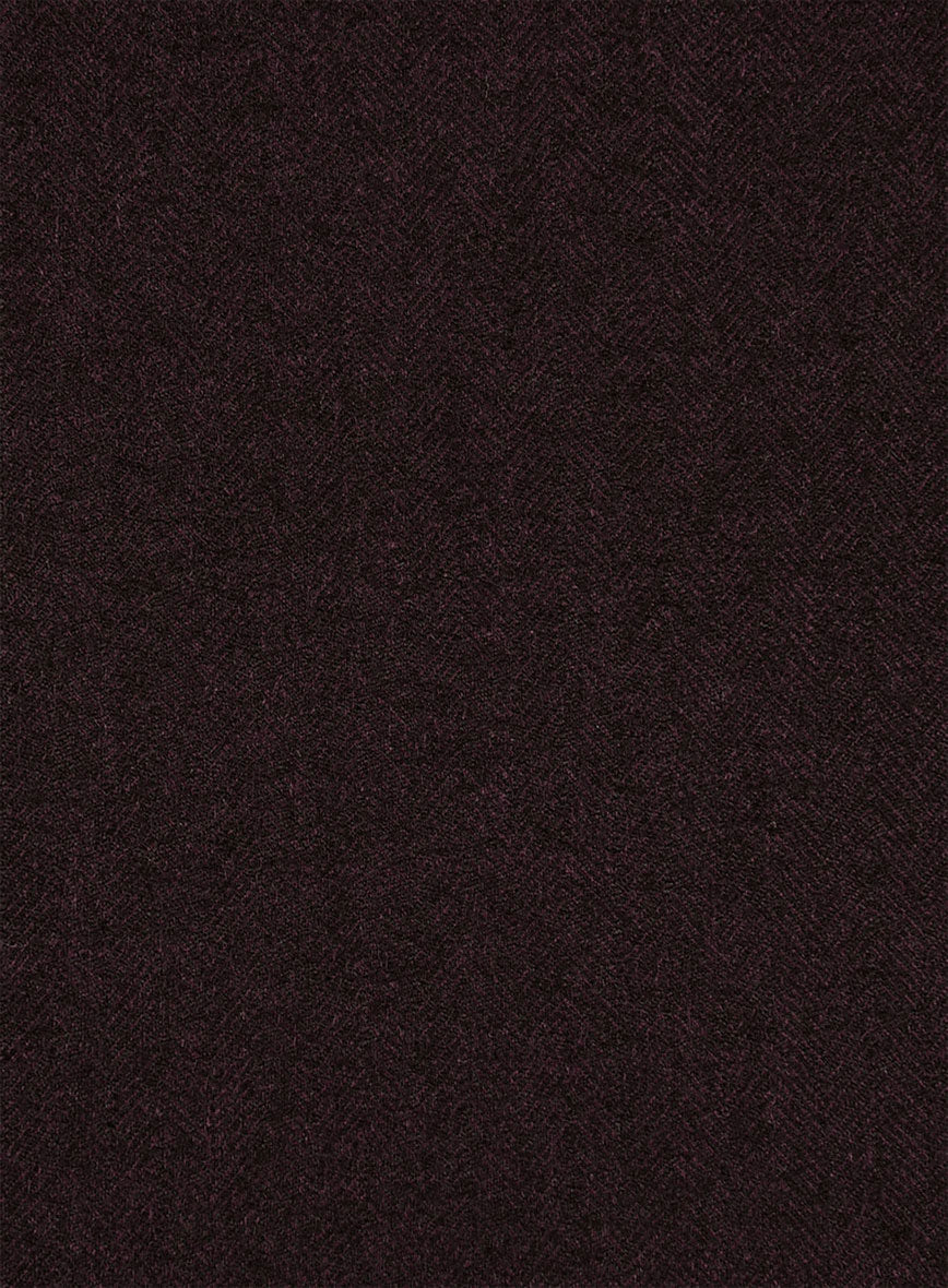 Scabal Sapphire Herringbone Wine Wool Jacket - Image 2