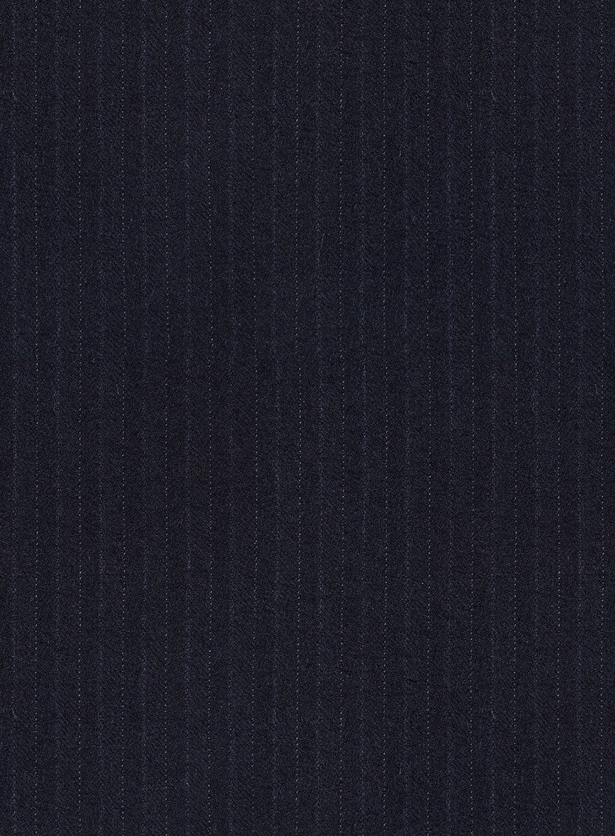 Scabal Sapphire Pinstripe Navy Wool Suit - Image 6