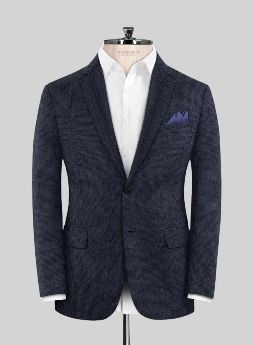 Scabal Tornado Abran Blue Wool Suit - Image 3
