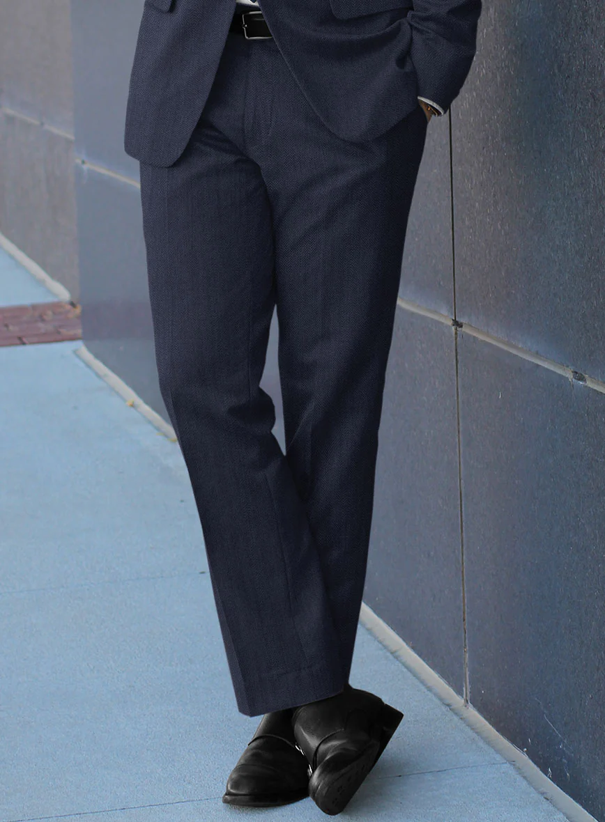 Scabal Tornado Abran Blue Wool Suit - Image 4