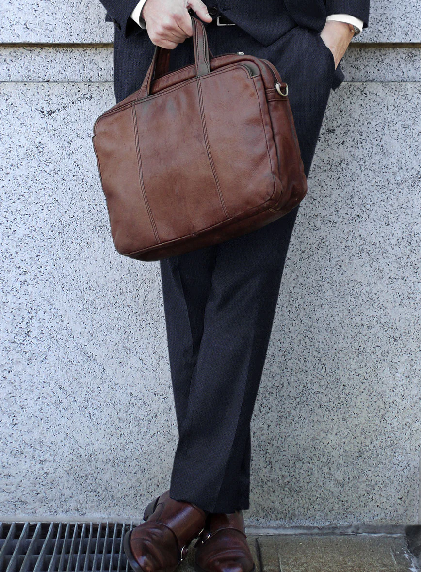 Scabal Tornado Floras Blue Wool Pants - Image 2