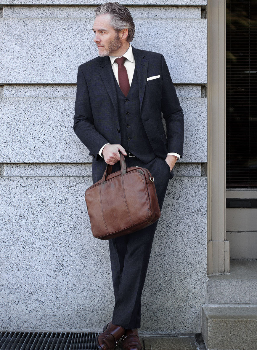 Scabal Tornado Floras Blue Wool Suit - Image 2