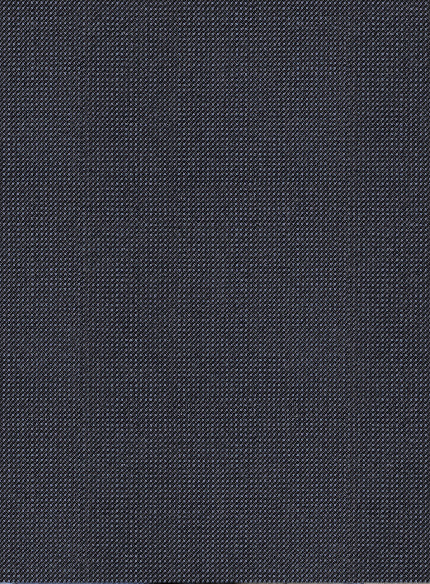 Scabal Tornado Pin Check Blue Wool Pants - Image 2