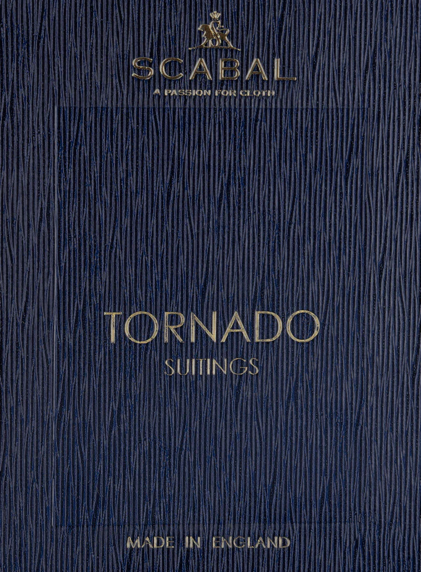 Scabal Tornado Pin Check Blue Wool Suit - Image 6