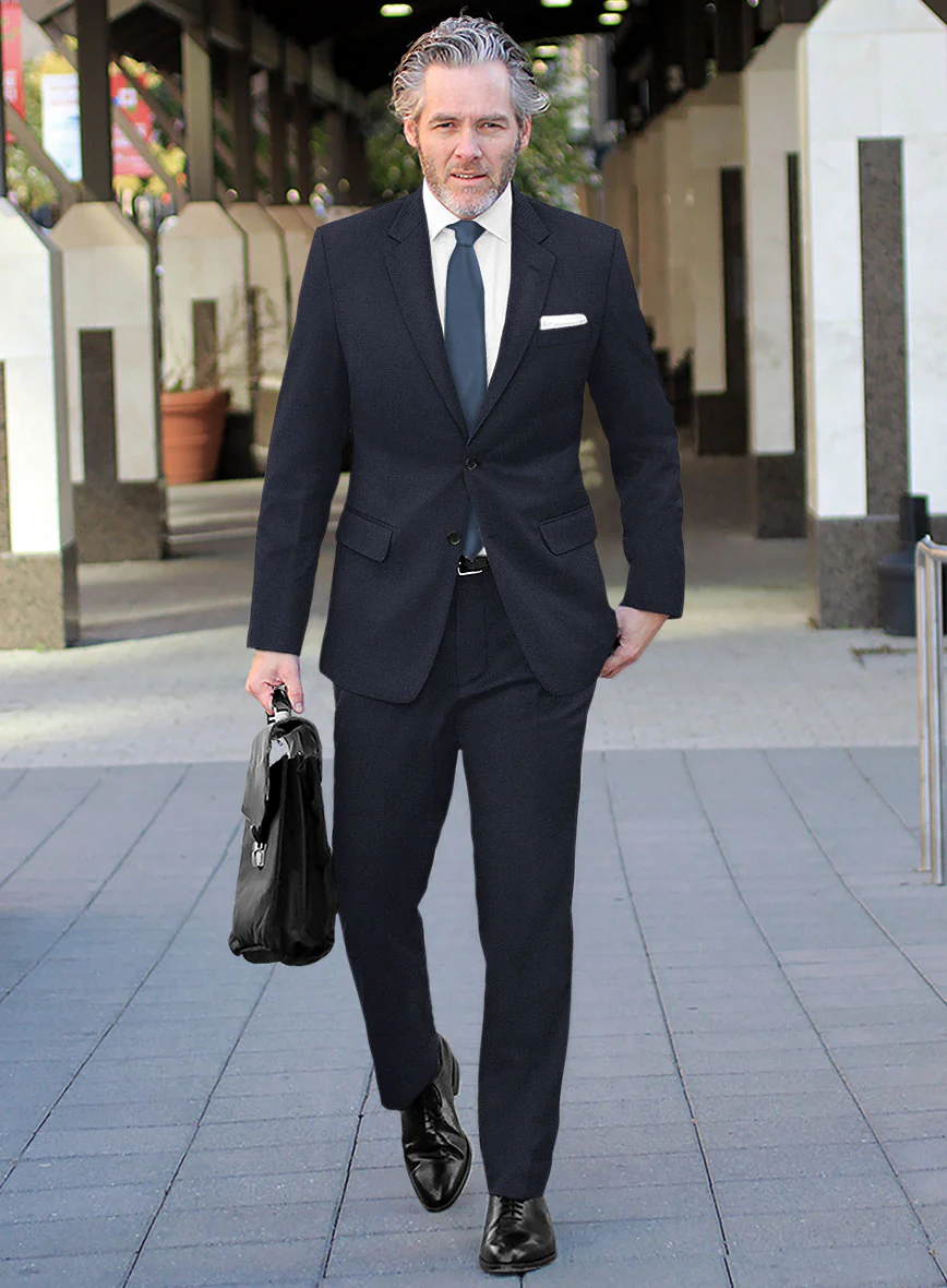 Scabal Tornado Rez Blue Wool Suit - Image 2