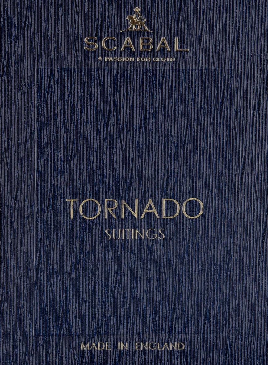Scabal Tornado Stripes Gray Blue Wool Suit - Image 7