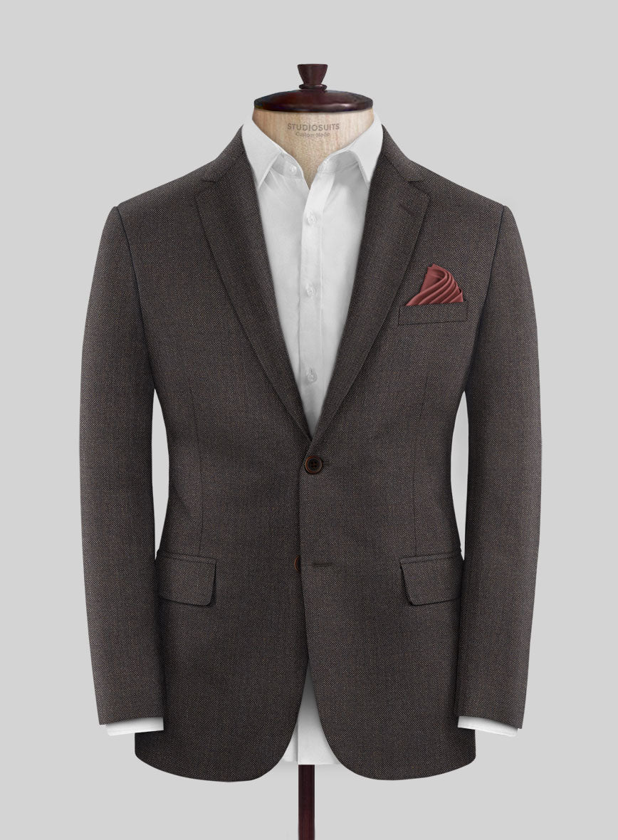 Scabal Tornado Twill Brown Wool Jacket