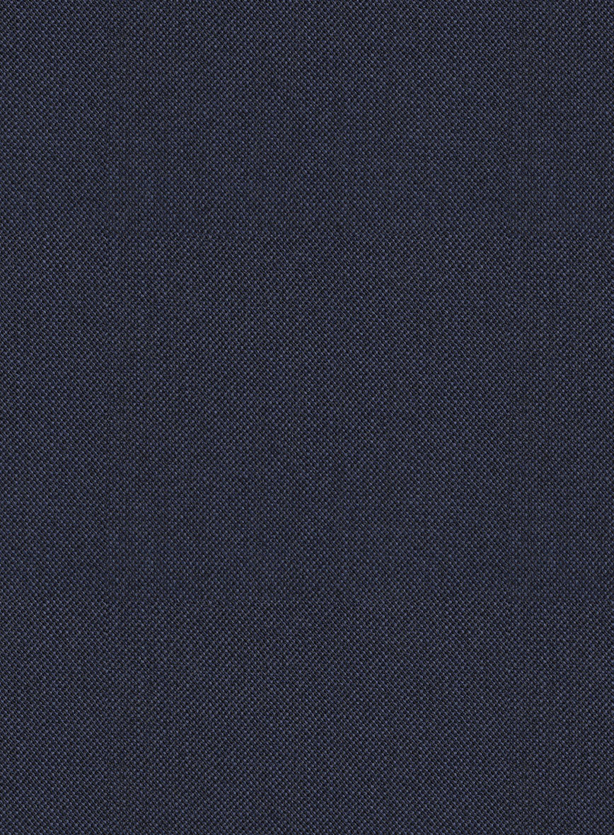 Scabal Tornado Twill Navy Blue Wool Pants - Image 3