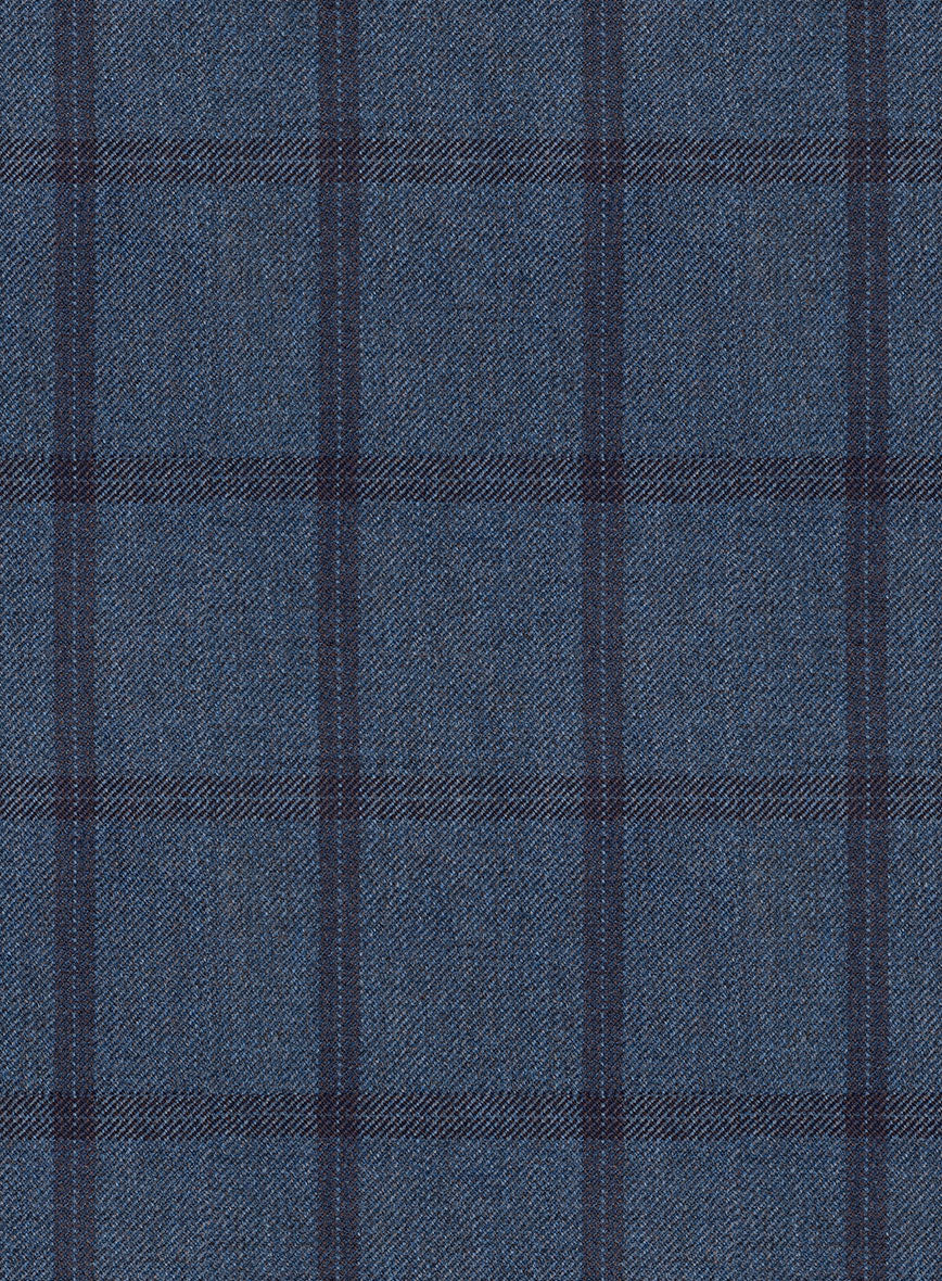 Scabal Tornado Windowpane Pacific Blue Wool Jacket - Image 2