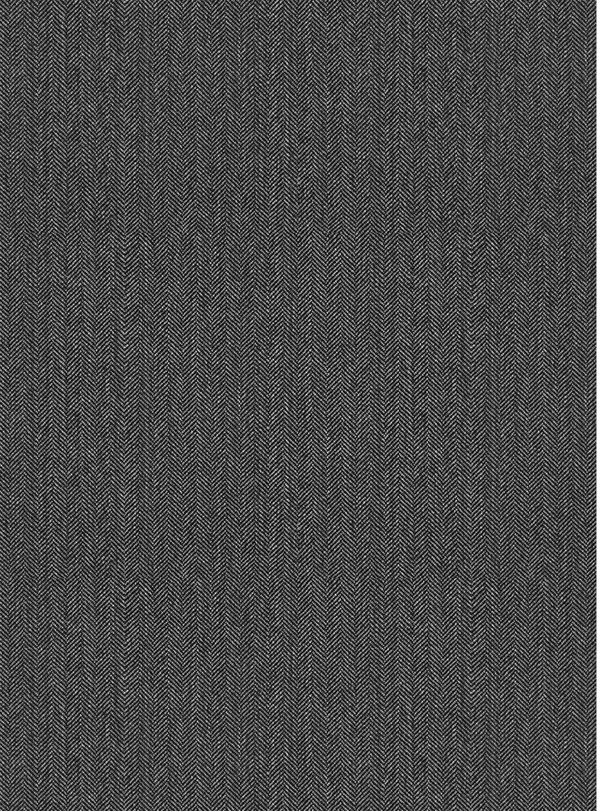 Scabal Uran Herringbone Gray Wool Suit - Image 6