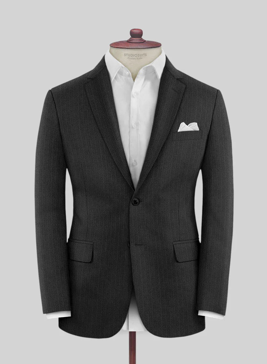 Scabal Vadal Stripe Gray Wool Suit - Image 3
