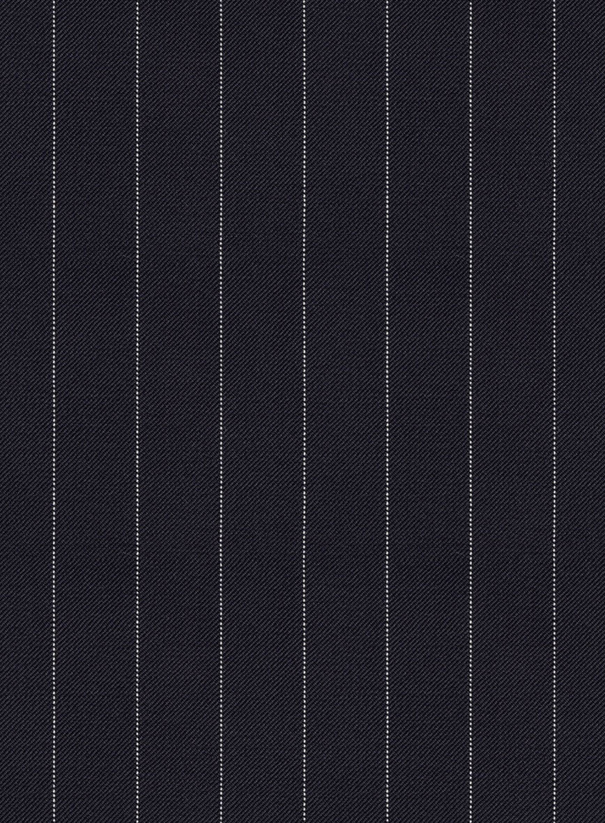Scabal Vredlo Stripe Blue Wool Pants - Image 3