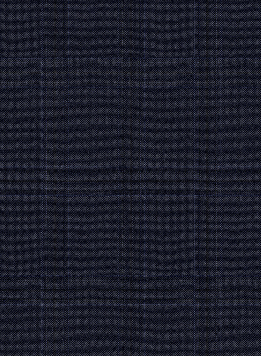 Scabal Xuito Checks Blue Wool Jacket - Image 3