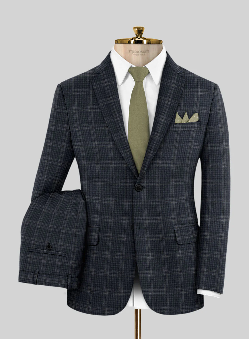 Scabal Zodiac Blue Wool Suit