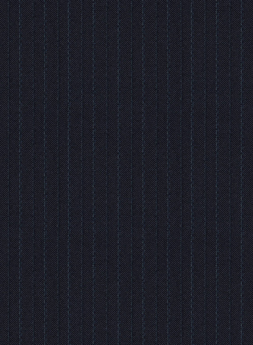 Scabal Zoillo Stripe Blue Wool Jacket - Image 3