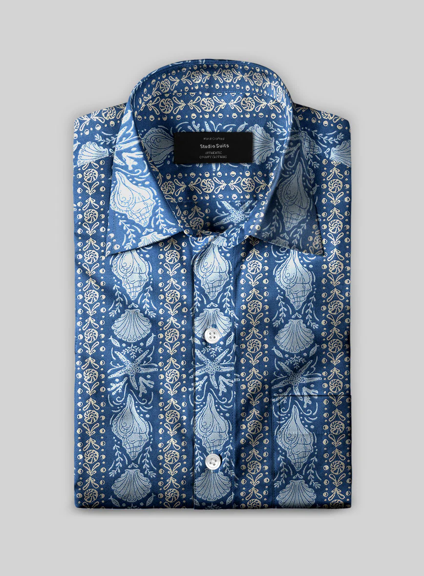 Seashell Cotton Lycra Shirt