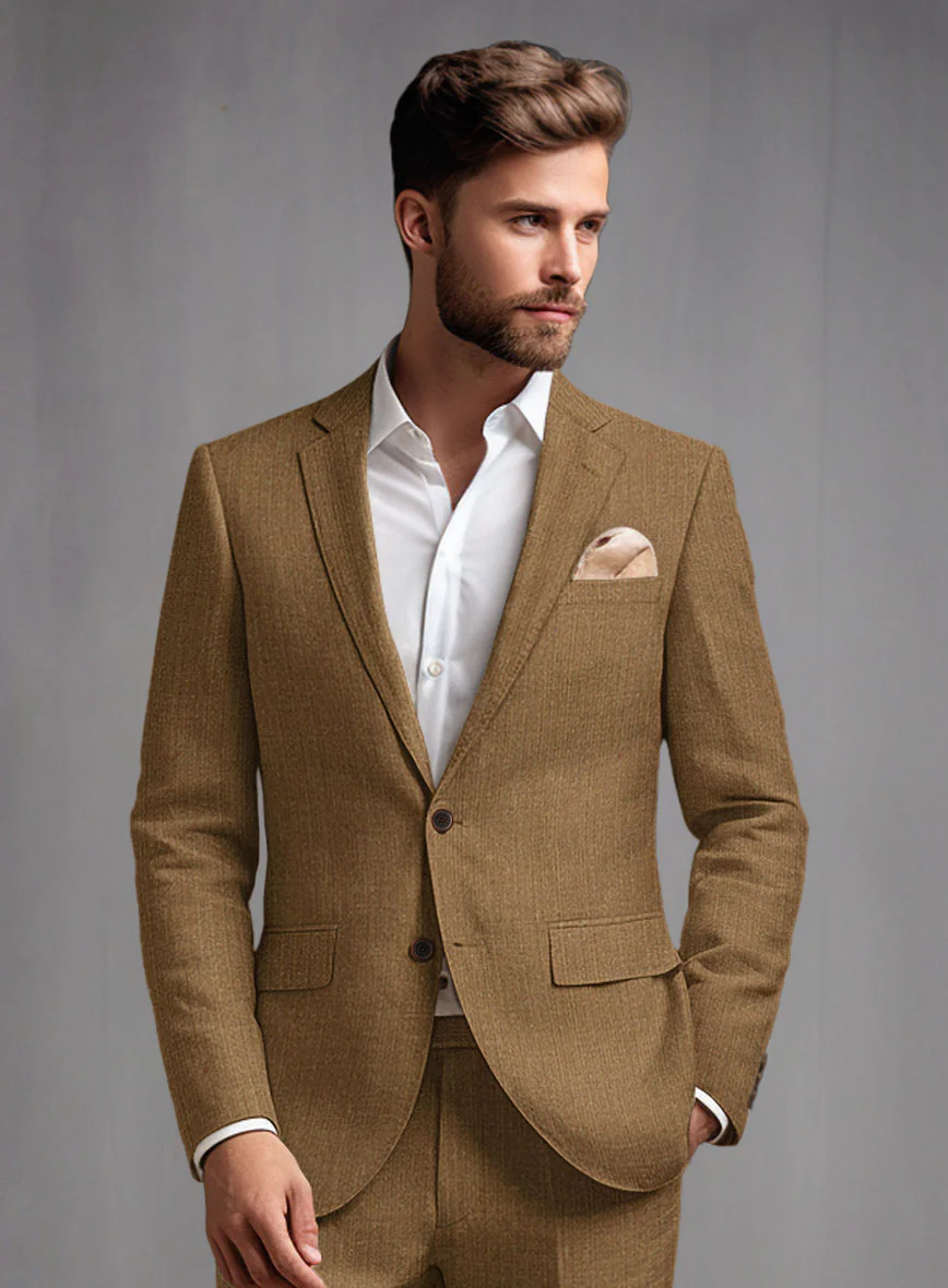 Sepia Brown Linen Jacket - Image 2
