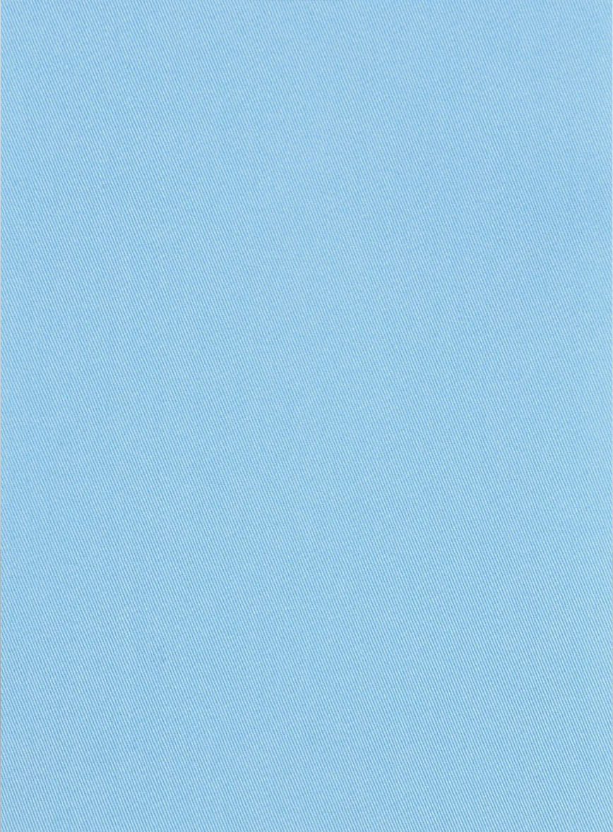 Sky Blue Napoli Stretch Light Weight Cotton Pants - Image 3