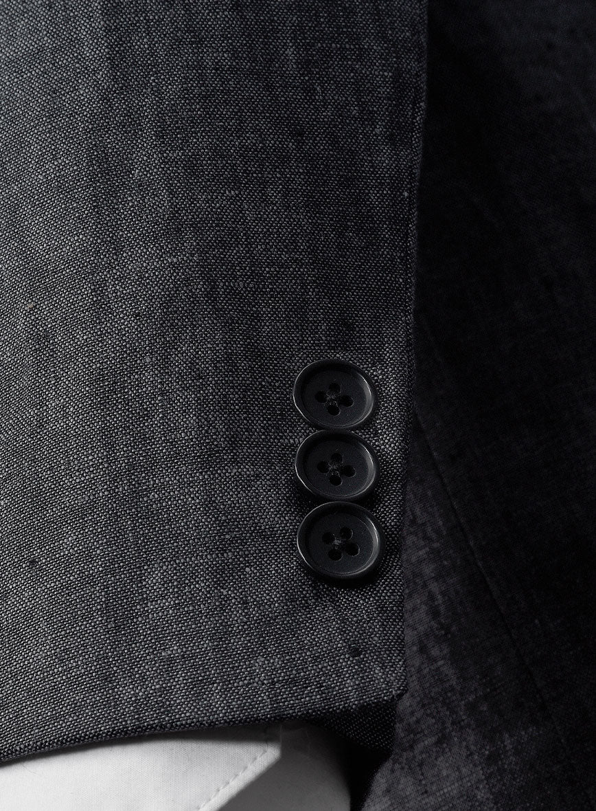 Slate Gray Linen Suit - Image 6