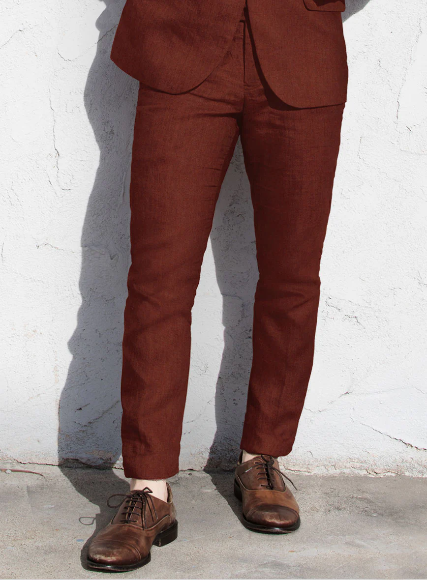 Solbiati Art Du Lin Auburn Linen Pants - Image 2