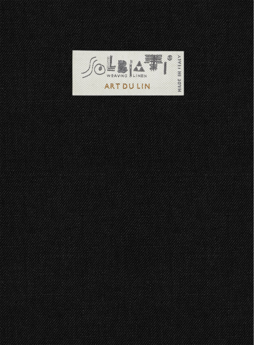 Solbiati Art Du Lin Black Linen Pants - Image 3