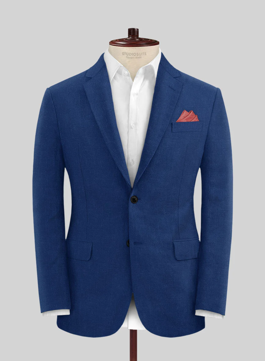 Solbiati Art Du Lin Cobalt Blue Linen Jacket