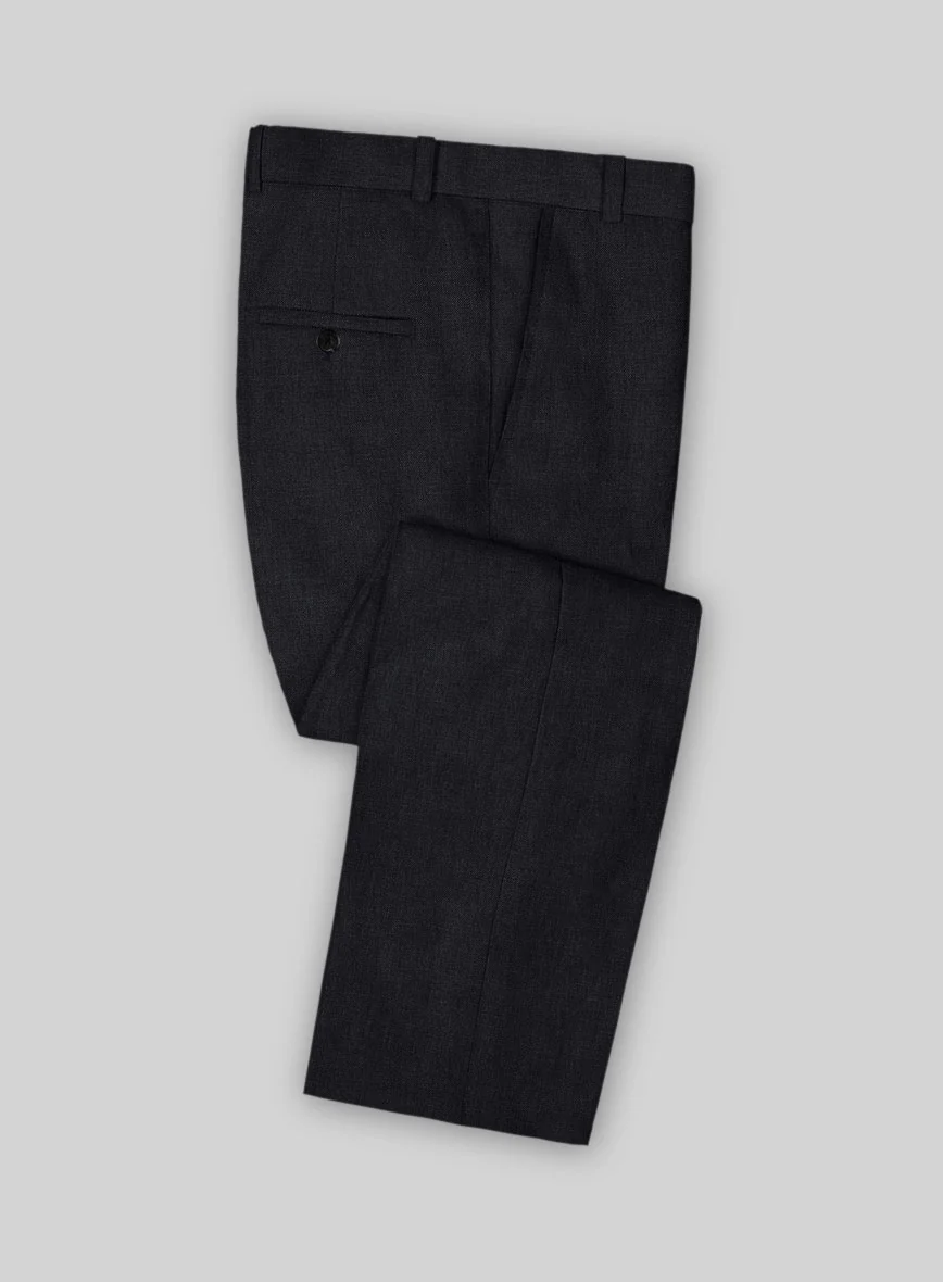 Solbiati Art Du Lin Dark Blue Linen Suit - Image 5