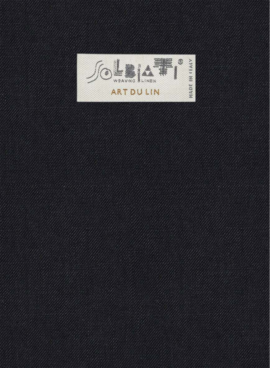 Solbiati Art Du Lin Dark Blue Linen Suit - Image 6