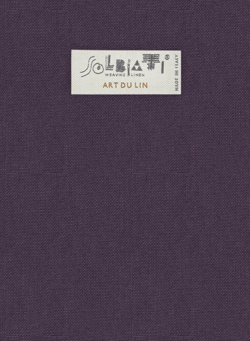 Solbiati Art Du Lin Dark Lavender Linen Suit - Image 6