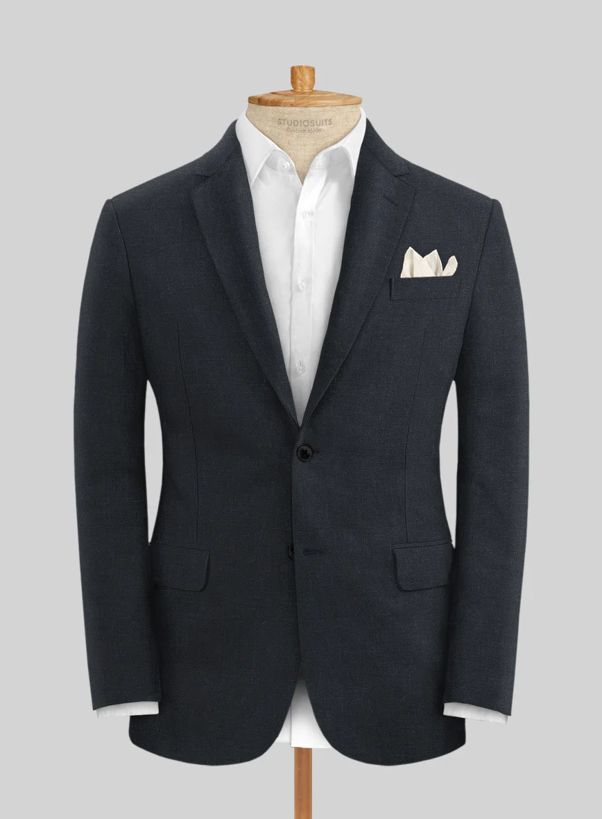 Solbiati Art Du Lin Deep Blue Linen Suit - Image 3