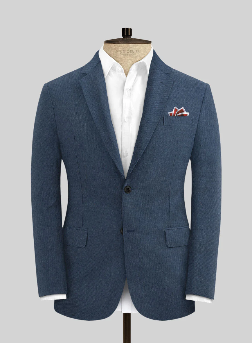 Solbiati Art Du Lin Ebony Blue Linen Suit - Image 2