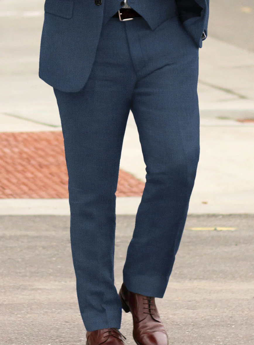 Solbiati Art Du Lin Ebony Blue Linen Suit - Image 4