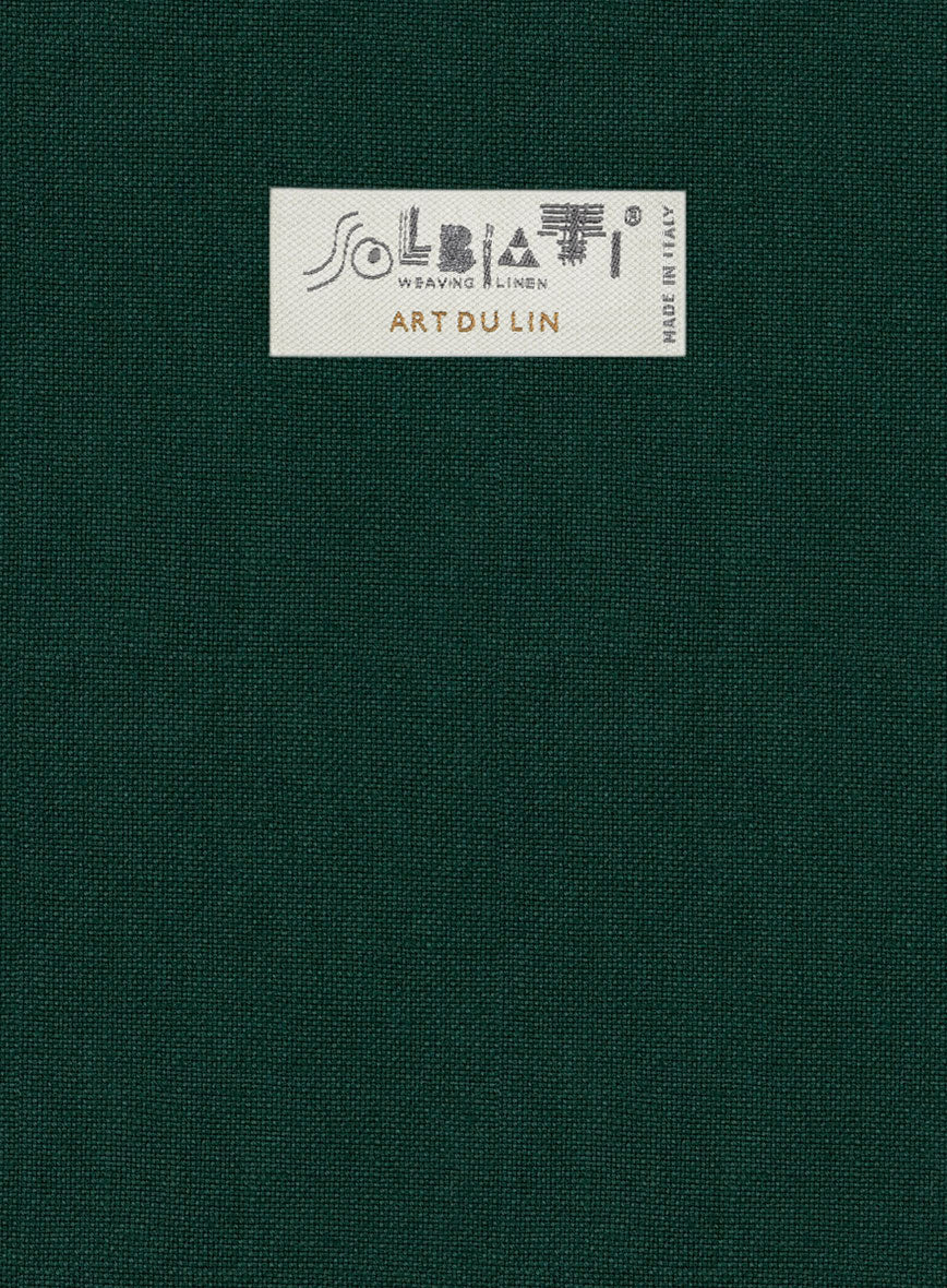 Solbiati Art Du Lin Green Linen Suit - Image 6