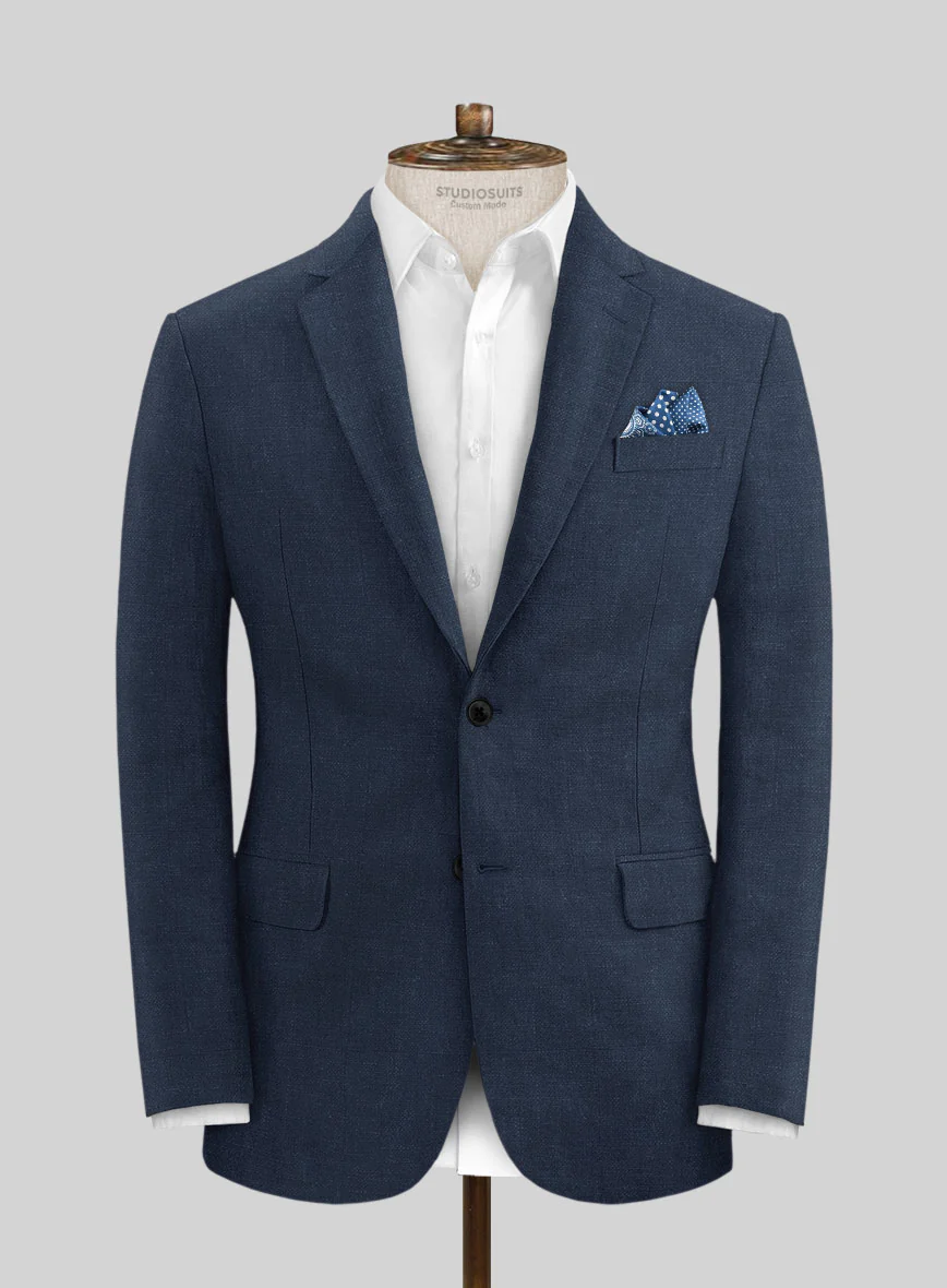 Solbiati Art Du Lin Indigo Blue Linen Jacket