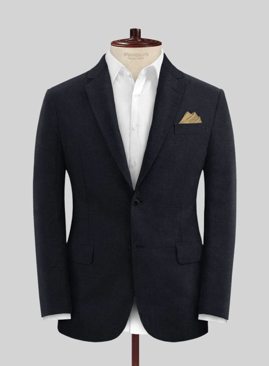 Solbiati Art Du Lin Midnight Blue Linen Suit - Image 3