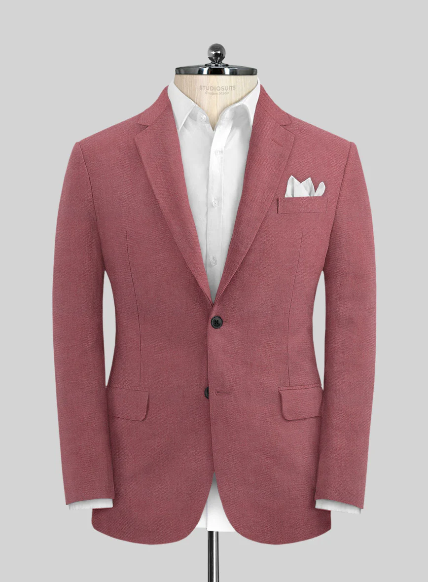 Solbiati Art Du Lin Opera Mauve Linen Suit - Image 3