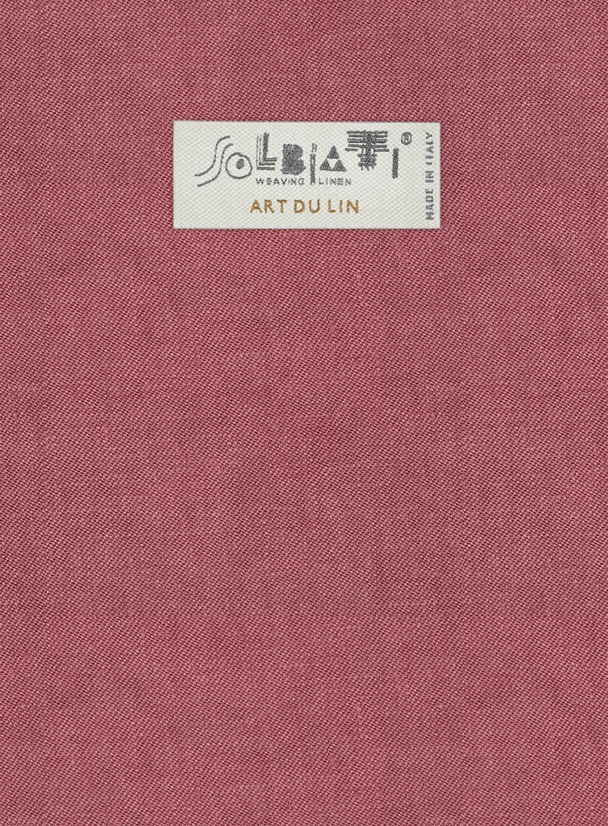 Solbiati Art Du Lin Opera Mauve Linen Suit - Image 5